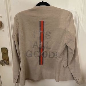 Hipchik Couture Blazer Jacket “All That” Glitter Decal NWOT